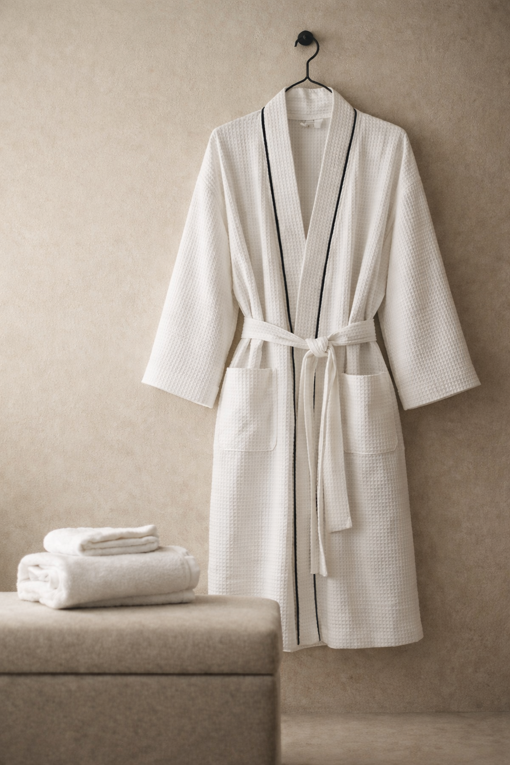 Bata algodón waffle