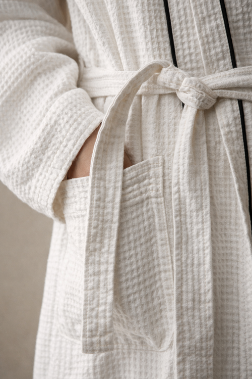 Bata algodón waffle