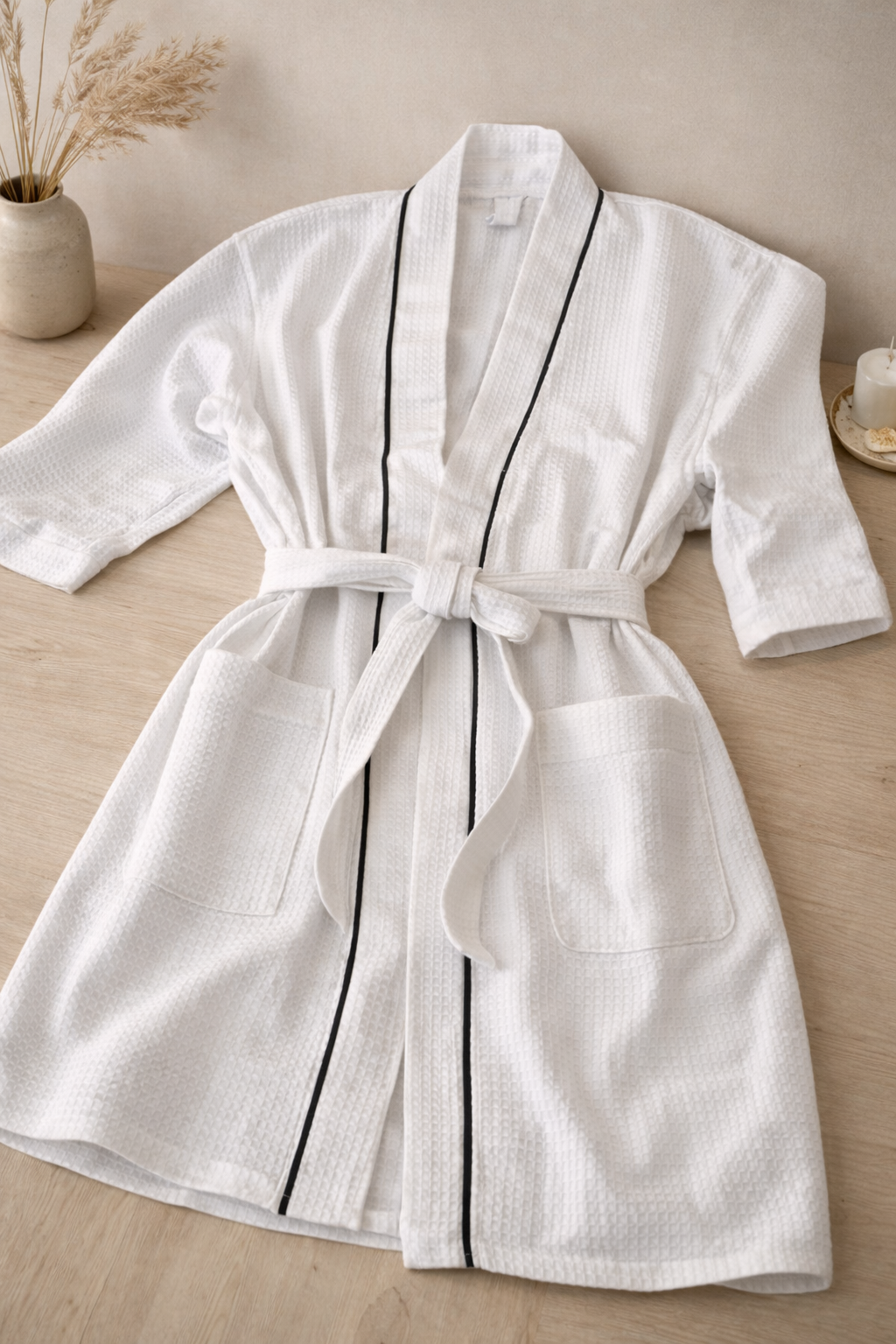 Bata algodón waffle